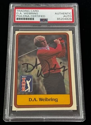 Tarjeta de novato DA Webbing "IL PGA Golf HOF" firmada automática 1981 Donruss Golf #53 PSA Foto 1 de 2