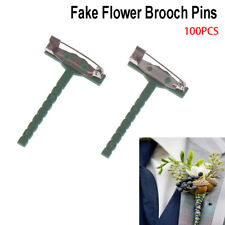 100Pcs T-shaped Brooch Plastic Rod Pin Triangle Brooch Wedding Corsage MateriID