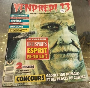 VENDREDI 13 (FRENCH HORROR MAGAZINE) (January, 1989) HALLOWEEN, HORROR - Imagen 1 de 4