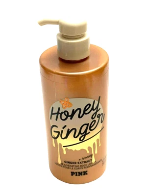 VICTORIA'S SECRET PINK REJUVENTING BODY LOTION HONEY GINGER EXTRACT 14 OZ NEW - Image 1 of 2