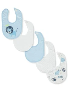 Bon Bebe Baby Big Boys' 5-Pack Bibs - Multi, One Size - Picture 1 of 1