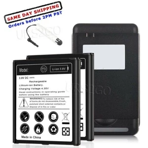 Long Lasting 2x 3700mAh Battery Charger for AT&T Samsung Galaxy J3 (2018) J337A - Picture 1 of 1