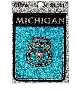 Lot of 12 Michigan Glitter Decals Stickers - NOS - Free Shipping! - Picture 1 of 1