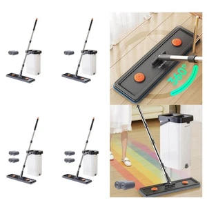 Mop and Bucket with Wringer Set 360 Rotation Wall Cleaner Less Effort with - Picture 1 of 28