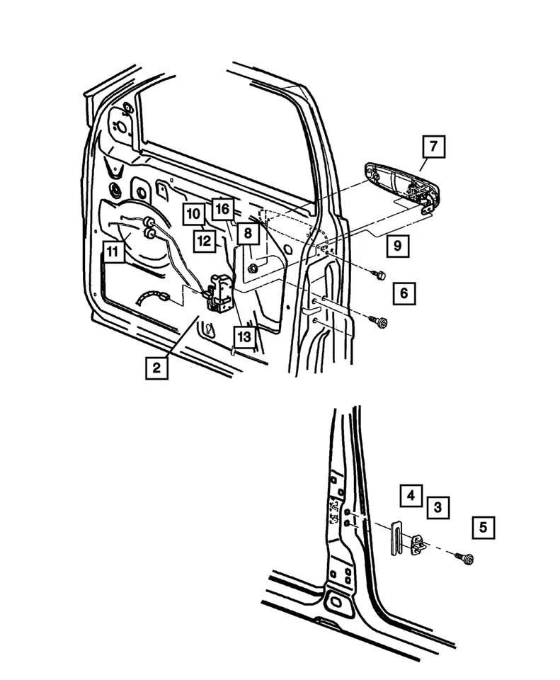 Genuine Mopar Exterior Door Handle Left 55136351AC - Изображение 1 из 1