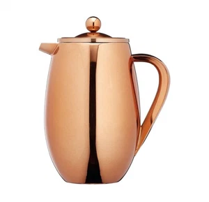 Le'Xpress Stainless Steel Double Walled Insulated 1 Litre Cafetiere Coffee Pot - Picture 1 of 8