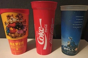 3x Kinobecher Trinkbecher Cola Wall-E Chipmunks - Bild 1 von 4