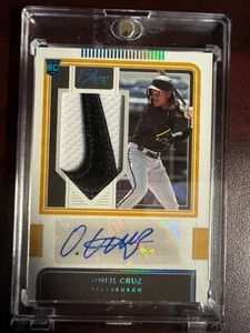 2022 Three and Two Oneil Cruz Rookie Patch Auto Holo Platinum Blue 1/1 - Picture 1 of 6