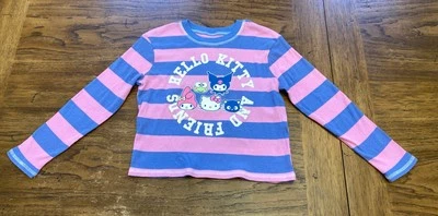 Girls Hello Kitty Long Sleeve Shirt Graphic T-Shirt Tee Pink M/8 - Image 1 of 4