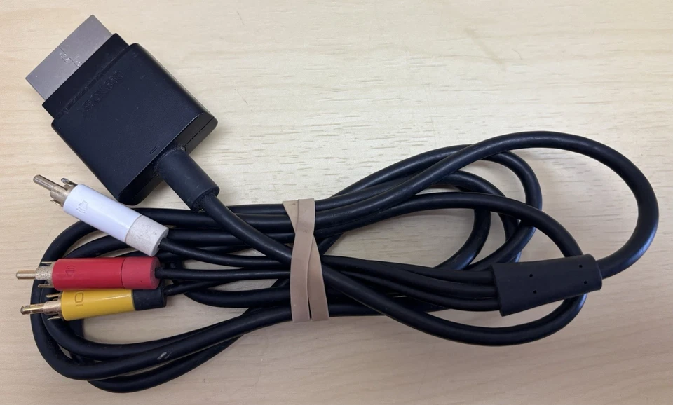 Official OEM Microsoft Xbox 360 AV Composite Audio/Video Cable RCA x821376 - Image 1 of 1