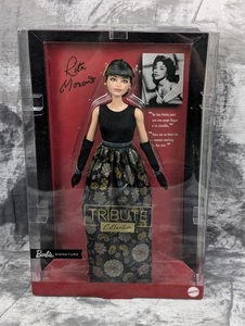 Rita Moreno Barbie HM43 Signature Tribute Collection Puppe Schwarz Gold Kartonschaden - Bild 1 von 21