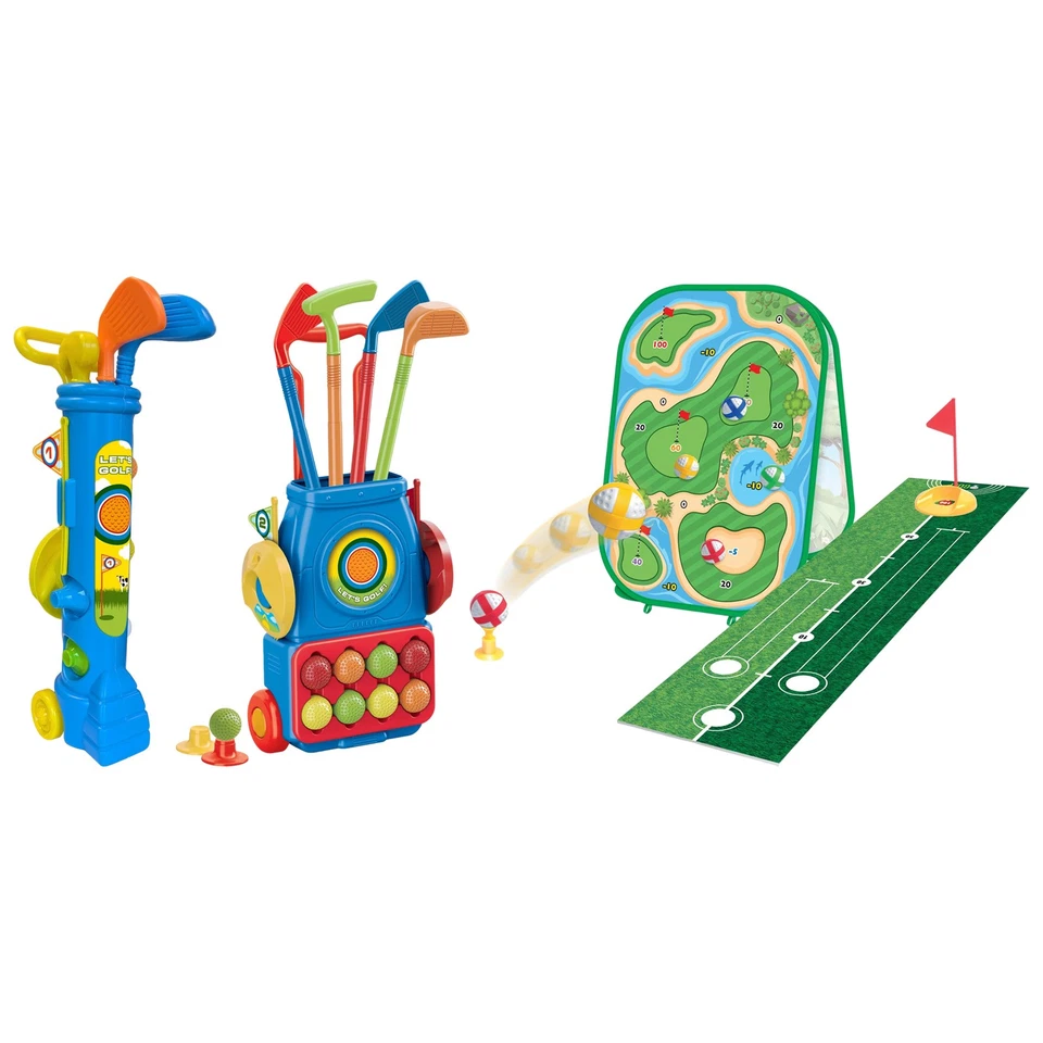 Pure4Fun Kinder Golf Spielzeug Sets Junior Kleinkind Clubs Putt & Chip Spiel - Bild 1 von 1