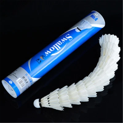 12 шт. Профессиональный Мяч для Бадминтона Real Feather Premium Shuttlecock Синий Упаковка - Изображение 1 из 4