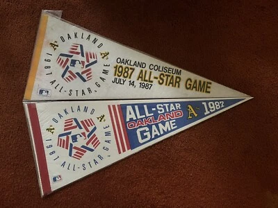 2 Vintage 1987 OAKLAND Athletics ‘A’s’ All-Star Pennants - Image 1 of 4