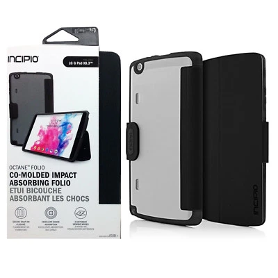 Funda tipo folio duradera absorbente de impactos comoldeada Incipio octano para LG G Pad X8.3 Foto 1 de 3