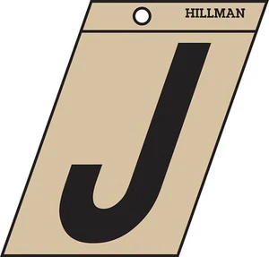 Hillman 839418 3.25 Inches Letter J Angle Cut Self Adhesive Sign, Gold and Bl... - Picture 1 of 1