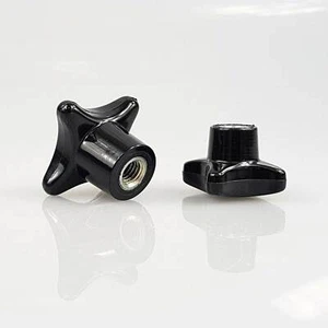 Maniglia a croce DIN 6335 K Ø20 M4 ottone termoindurente - Foto 1 di 2