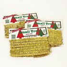 Vintage Gold Tinsel Feather Garland Small Tree Christmas Trim 1"x10' Set 3 USA