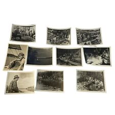 x10 Family Camping Trip 5 x 7 inch late 40s early 50s  Black and White