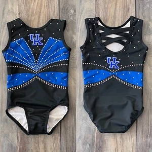 NUOVO Body Ginnastica Personalizzato University of Kentucky UK Bling Strappy Back - Foto 1 di 1
