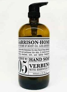 Garrison + Home Body VERBENA No. 05 Hand Soap Wash 32 oz JUMBO SIZE Glass Btl. - Picture 1 of 1