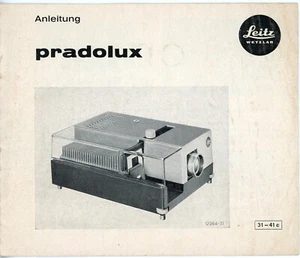 Leitz Instruction Manual Pradolux Slide Projector User Manual Guide (Y6093 - Picture 1 of 1