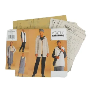 Vogue 2327 Misses Jacket Vest Jumper Tunic Pattern Size 12-16 Uncut Casual Hood - Picture 1 of 13