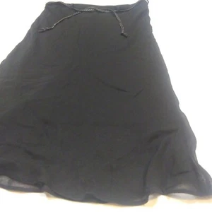 2 Size Women An'ge Skirt Black Ocean Sleek Style Woven Belt Polyester Mid Length - Picture 1 of 6