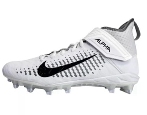 Nike Alpha Menace Pro 2 Mid Football Cleats White BV3951-100 Mens Size 13.5 Wide - Picture 1 of 8