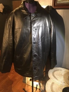 Herren JJ Sicard SOFT GENUE LEDER WINTER SCHWARZ JACKE Italien Größe XL Neu mit Etikett - Bild 1 von 11