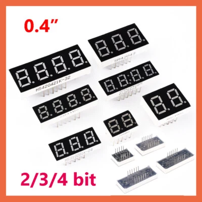 7 Segment LED Displays Common anode cathode 2/3/4 bit Different bits 0.4 inch - Image 1 of 4