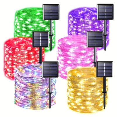 100/200 LED Solar Fairy String Light Copper Wire Outdoor Waterproof Garden Decor - Image 1 of 4