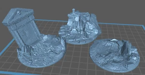 Wraith king's 60mm ancient ruin round base topper Kings of war Necropolis28 - Picture 1 of 4