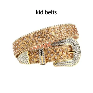 2023 Western Rhinestone Belt Boys and Girls Belt Students Dress Belt - Picture 1 of 37