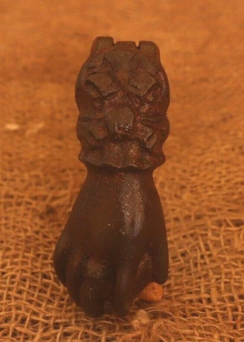 Vintage Cast Iron Door Knocker Lady's Hand Holding Ball, Egyptian Door Knocker Cover