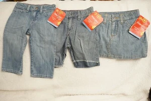 GIRLS WRANGLER JEANS, SHORTS or SKIRT ASSORTED SIZE'S "INDIGO BLUE" NEW w/TAGS - Picture 1 of 33