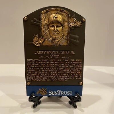 Chipper Jones Replica Hall Of Fame Plaque Atlanta Braves Chop On 2018 SGA NIB - Image 1 of 3