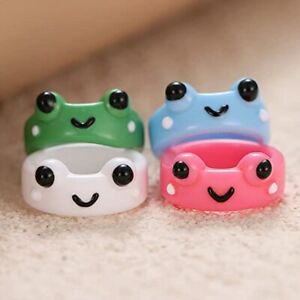 2022 Fashion Cute Frog Animal Resin Finger Ring Charm Women Party Jewellery Gift