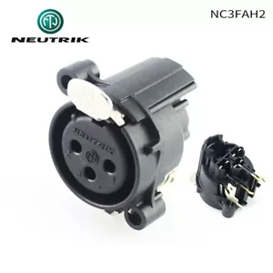 NEUTRIK NC3FAH2 3 pole female XLR receptacle cannon Socket horizontal PCB mount - Picture 1 of 5