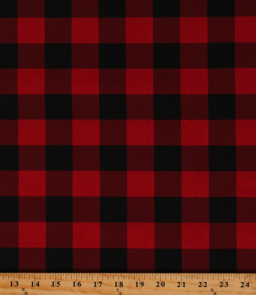 Tela escocesa a cuadros de algodón búfalo estampado por yarda D400,40 Foto 1 de 1