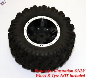 2x Beadlock Look Rim Trims for Traxxas X-Maxx Wheels (ABS) White W Silver Screws - Picture 1 of 1