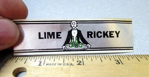 Vintage Original UNBENUTZTES Etikett, Lime Rickey, old bottle neck style label NOS - Bild 1 von 1