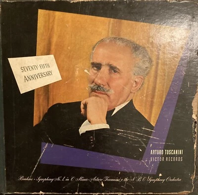 Arturo Toscanini - Symphony No. 1 In C Minor, Op. 68 - 78rpm Set - Victor DM 875 - Image 1 of 2