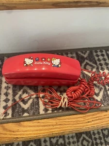 Hello Kitty Vintage Red Rare 1994 Landline Touch Tone Phone Untested - Zdjęcie 1 z 9