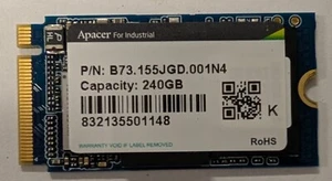Apacer 240GB M.2 NVMe 2242 SSD - B73.155JGD.001N4 - Afbeelding 1 van 2
