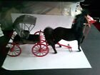 1/12th VERY RARE John Deere metal buggy with Bayer horse