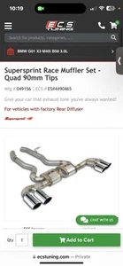 G01 bmw x3 m40 Supersprint Race Muffler STILL IN BOX - Picture 1 of 8