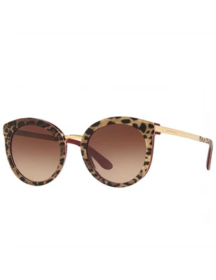 New Dolce & Gabbana Women Round Sunglasses DG4268 315513 Tortoise Red 52mm - Image 1 of 3
