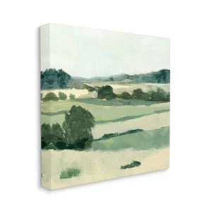 Open Countryside Landscape Soft Green Rolling Hills Canvas Wall Art, 17 x 17 - Picture 1 of 6
