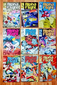 9x Alpha Flight Comic Book Lot ( Vintage God War Copper Era Collectible ) - Picture 1 of 21
